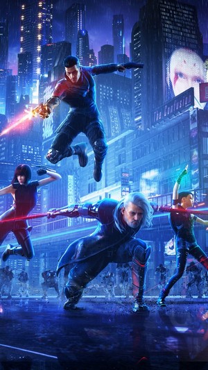 Cyberpunk Battle in a Sci-Fi City 4K