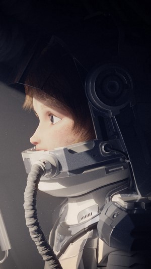 Girl in Astronaut Suit
