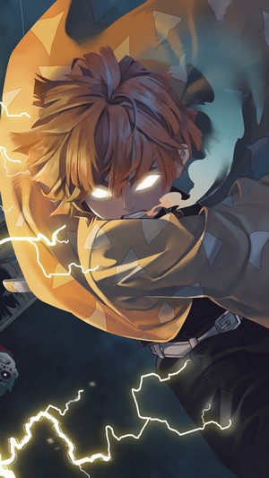 Zenitsu, (Kimetsu no Yaiba), Breath of Thunder, 4k