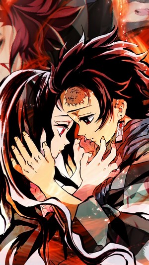 Tanjiro and Nezuko, (Kimetsu no Yaiba), 4k HD Phone Wallpaper | Rare ...