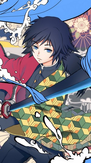 Giyu from Kimetsu no Yaiba with Katana