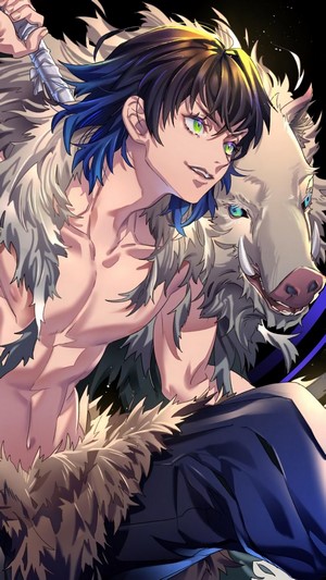 Inosuke Hashibira, Unmasked, [Kimetsu no Yaiba], 4k