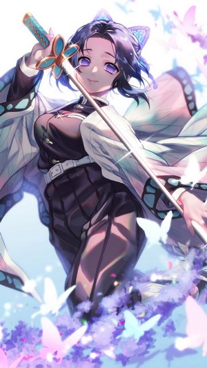 Shinobu, (Kimetsu no Yaiba), Katana, [Hashira], 4k
