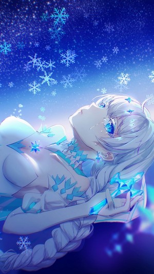 Kiana Kaslana from Honkai Impact 3rd with Snowflakes 4K