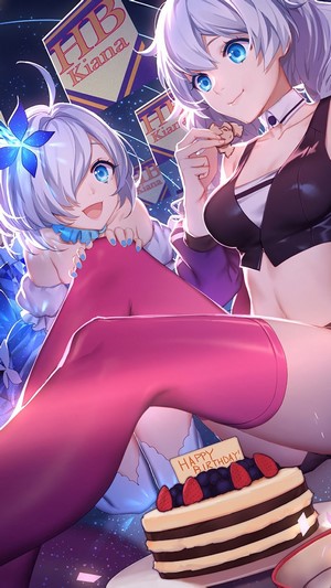 Anime Girls, White Hair, Honkai Impact 3rd, Kiana Kaslana, 4k