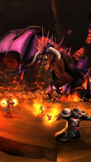 Dragon fight in WoW Classic 4K