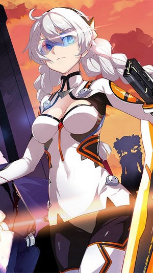 Anime Girls, White Hair, Kiana Kaslana, Theresa Apocalypse, Honkai Impact 3rd, 4k