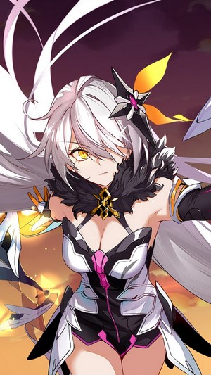 Anime, Girl, White Hair, Kiana Kaslana, Honkai Impact 3rd, 4k