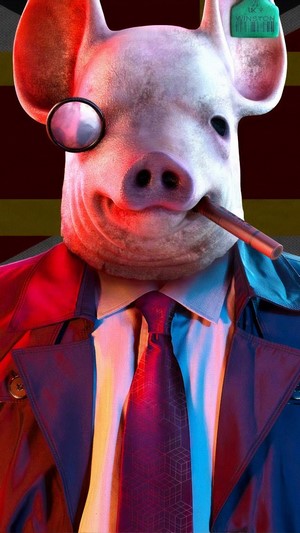 Pig Mask Character from Watch Dogs Legion 4K