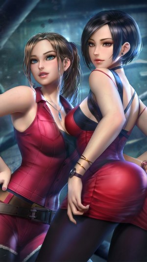 Claire Redfield, Ada Wong, Resident Evil 2, 4k