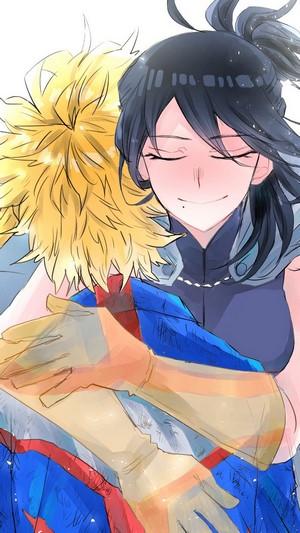 Nana Shimura and Toshinori Yagi from My Hero Academia