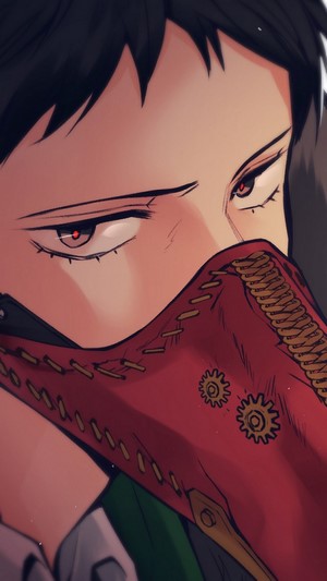 Overhaul from My Hero Academia wearing a mask