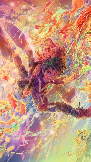 Izuku Midoriya and Ochaco Uraraka from My Hero Academia 4K