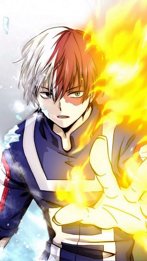 Shoto Todoroki, Fire, Ice, My Hero Academia, 4k HD Phone Wallpaper ...