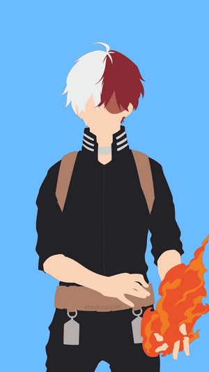 Shoto Todoroki, Minimalist, Academia, [My Hero Academia], 4k