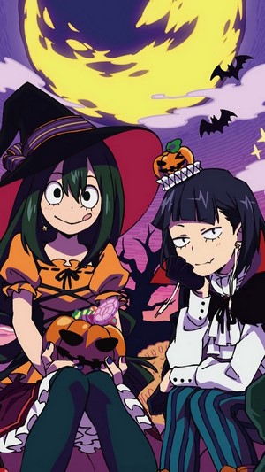 Tsuyu Asui and Kyoka Jiro from My Hero Academia in Halloween Costumes