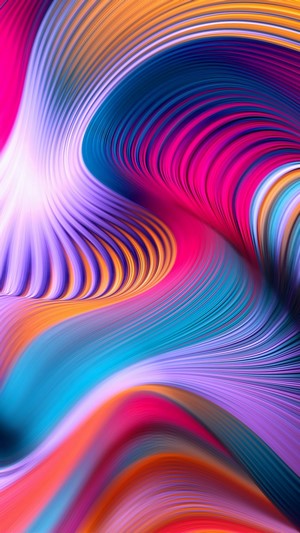 Colorful, Abstract, Moving, Wave, Digital Art, 4k