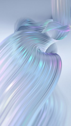 Abstract iridescent wave digital art 4K