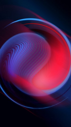 Abstract swirling digital art with red and blue colors