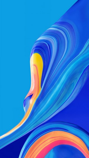 Abstract Blue Wave Digital Art 4K