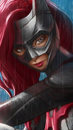 Batwoman in the rain