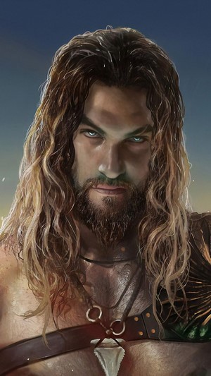 Aquaman with shark tooth necklace