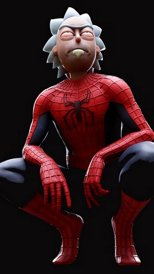 Rick Sanchez as Spider-Man 4K