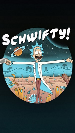 Rick Sanchez from Rick and Morty saying Schwifty