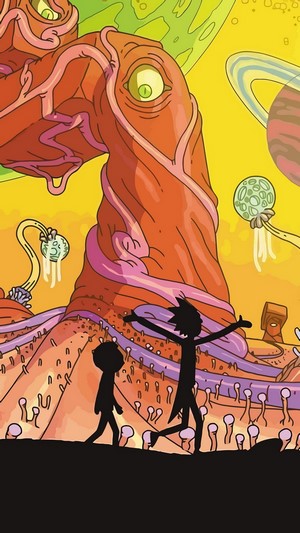 Rick and Morty on an alien planet