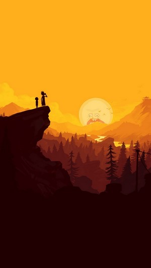 Rick and Morty minimalist 4K