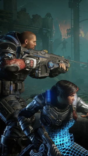 Gears 5: Kait Diaz and James Dominic Fenix in 4K