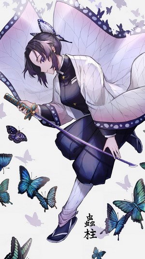 Shinobu Kocho, (Kimetsu no Yaiba), Katana, 4k