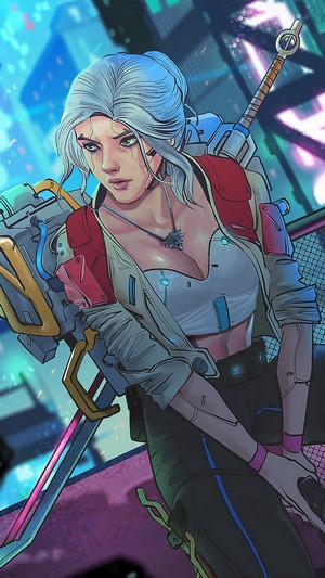 Ciri from Cyberpunk 2077 4K