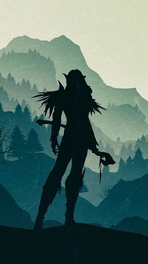 WoW, Minimalist, Elf, 4k