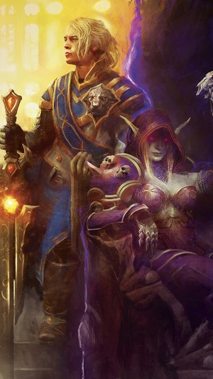 Anduin Wrynn and Sylvanas Windrunner from WoW 4K