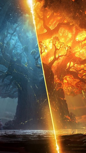 Teldrassil burning in WoW 4K