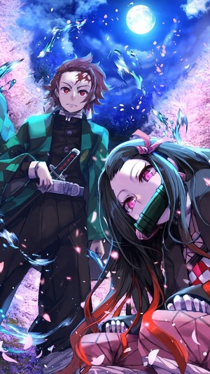 Tanjiro, Nezuko, Kimetsu no Yaiba, 4k