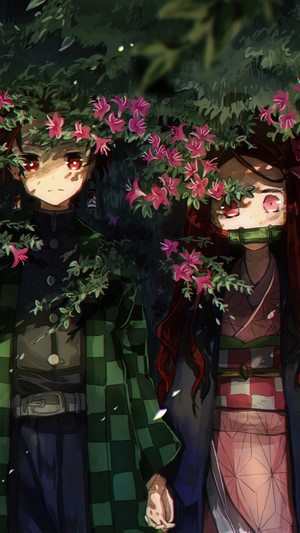 Kimetsu no Yaiba, Tanjiro, Nezuko, Inosuke, Zenitsu 4k