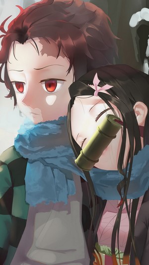Tanjiro and Nezuko from Kimetsu no Yaiba 4K