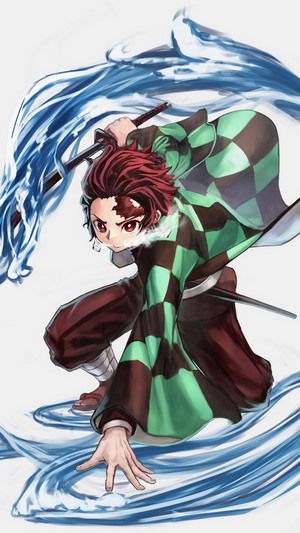 Tanjiro Kamado, Water Breathing, Kimetsu no Yaiba, 4k
