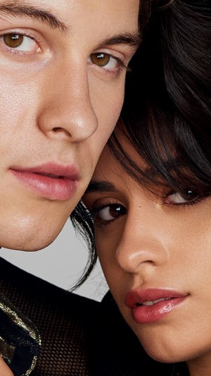 Shawn Mendes and Camila Cabello close-up portrait