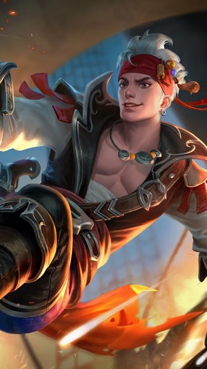 Claude from Mobile Legends, Plunderous Pirate Skin 4K