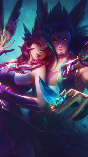Xayah and Rakan from LoL Star Guardian 4K