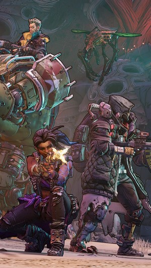 Amara, Moze, Zane, and FL4K from Borderlands 3