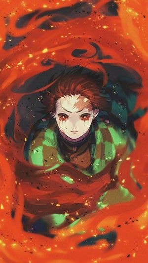 Tanjiro, Flame, Kimetsu no Yaiba, 4k HD Phone Wallpaper | Rare Gallery