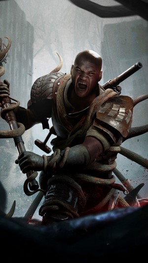 Man with vines and armor from Remnant: From the Ashes