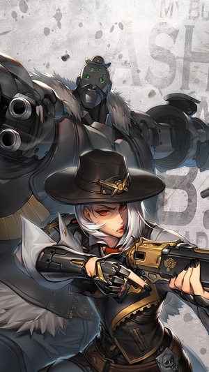 Ashe and Bob from Overwatch 4K