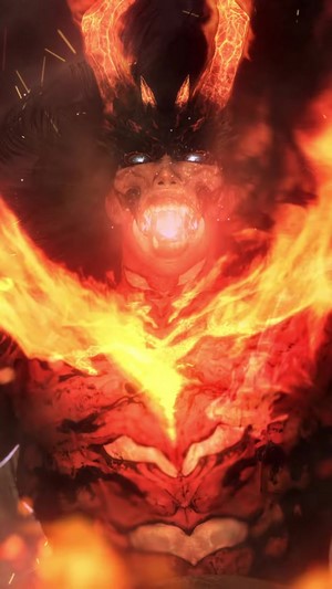 Fiery Demon with Glowing Eyes in Nioh 2 4K