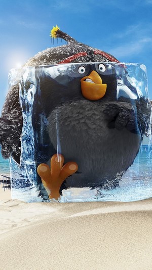 Bomb from The Angry Birds Movie 2 in ice