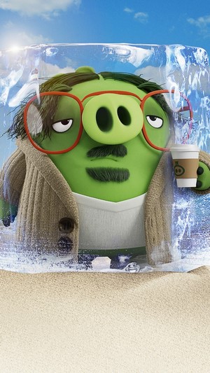 Leonard from The Angry Birds Movie 2 in ice